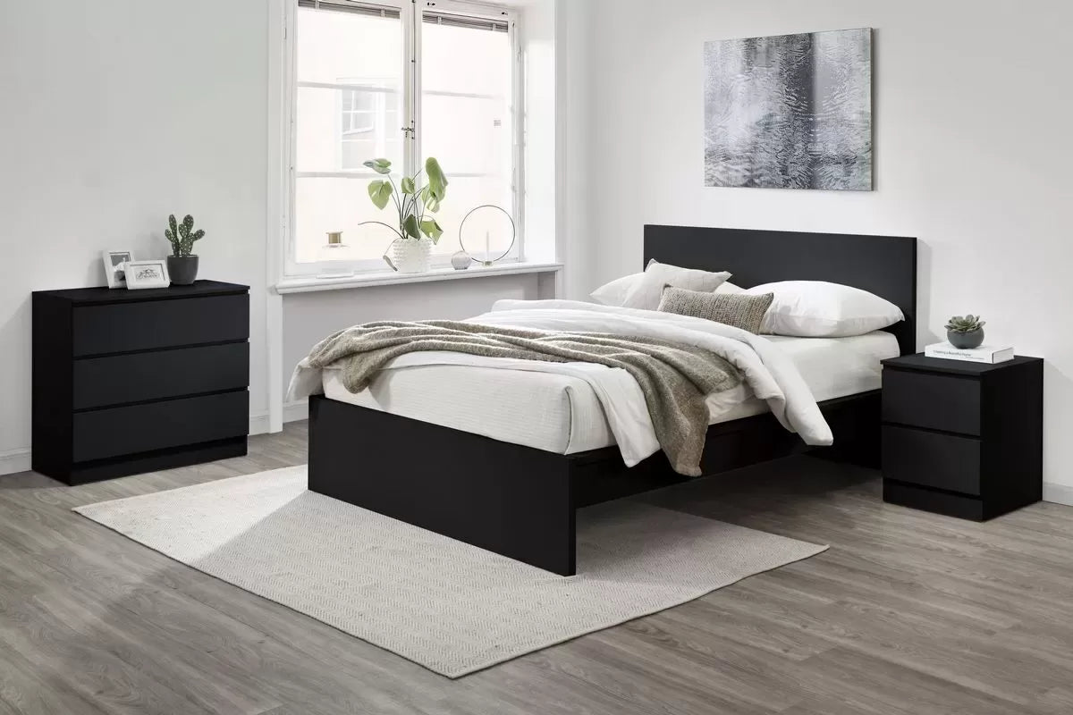 Oslo Black 6 Drawer Chest