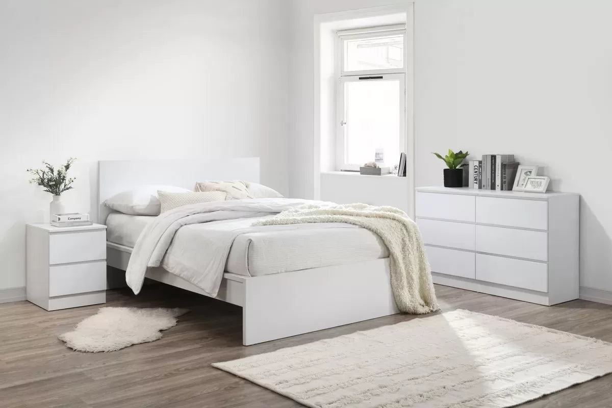 Oslo White 6 Drawer Chest