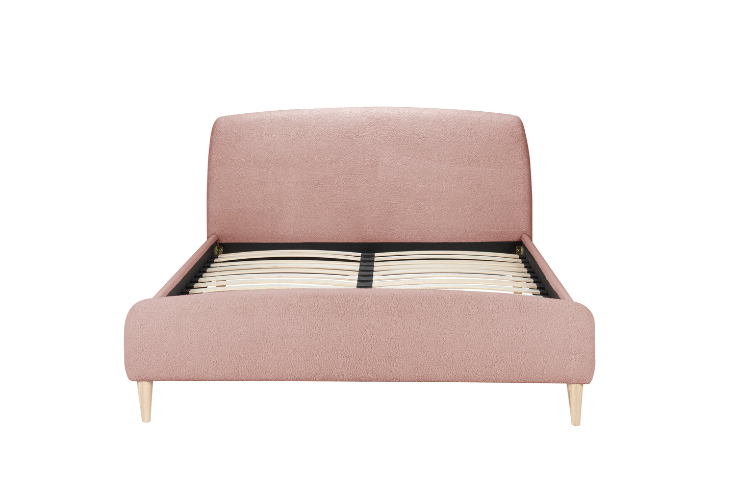 Otley Boucle Fabric Blush Pink Double Bed