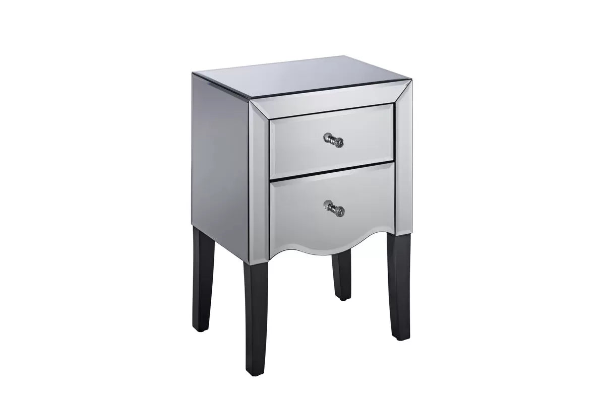 Palermo Mirrored 2 Drawer Bedside