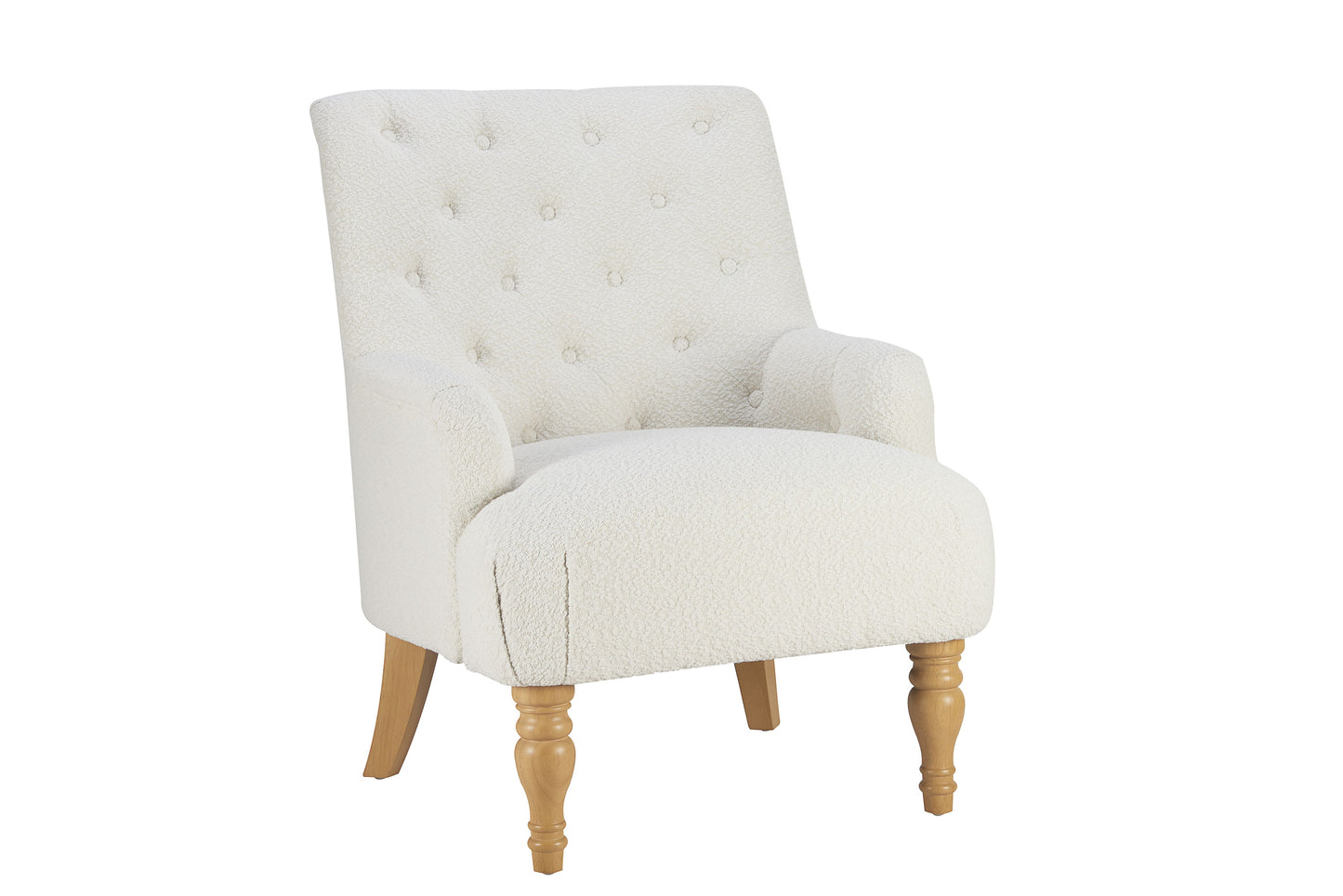 Penryn White Fabric Accent Armchair ( Pack of two )