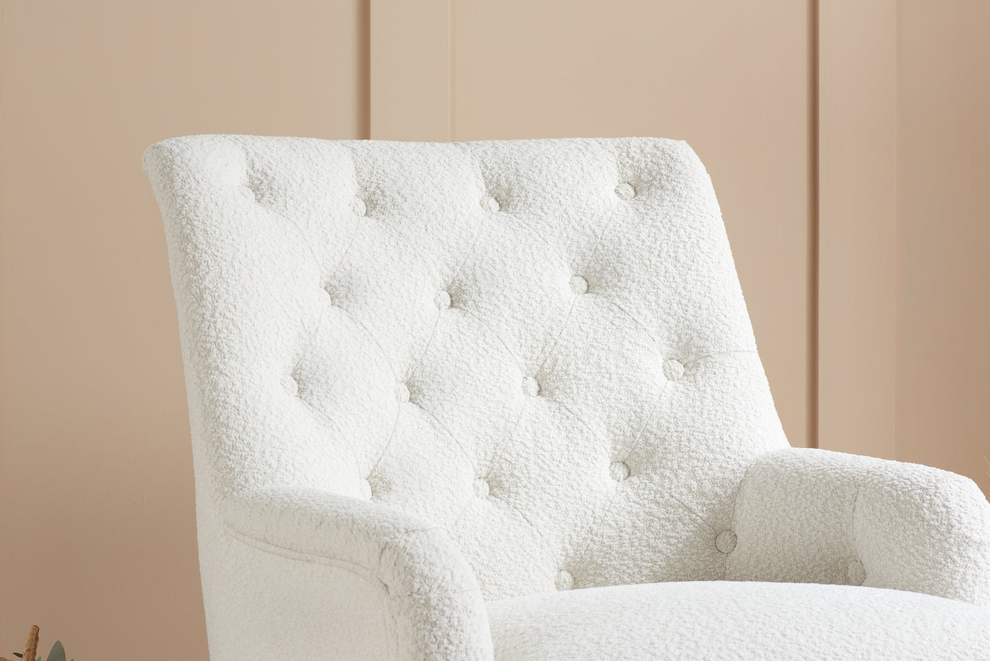 Penryn White Fabric Accent Armchair ( Pack of two )