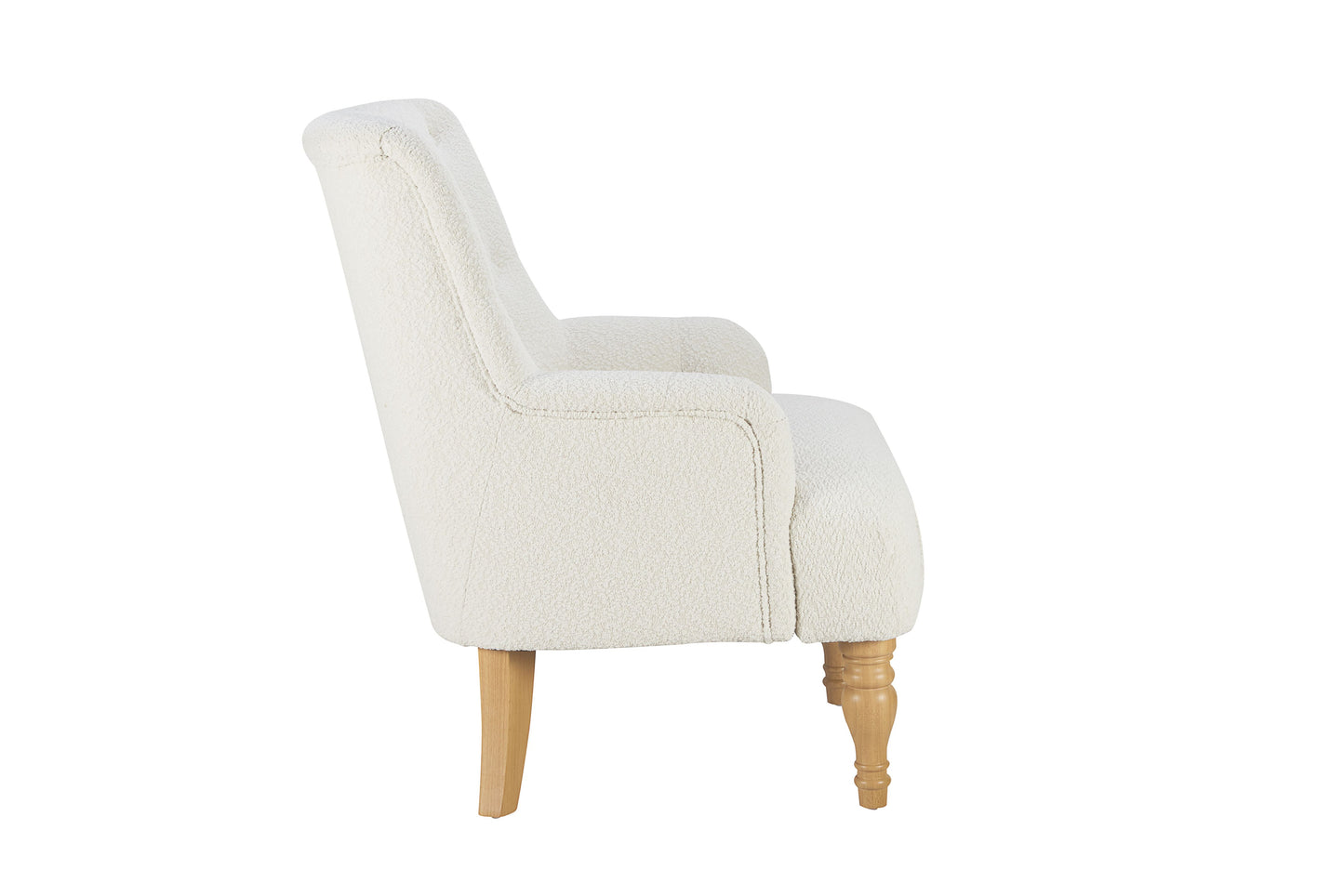 Penryn White Fabric Accent Armchair ( Pack of two )