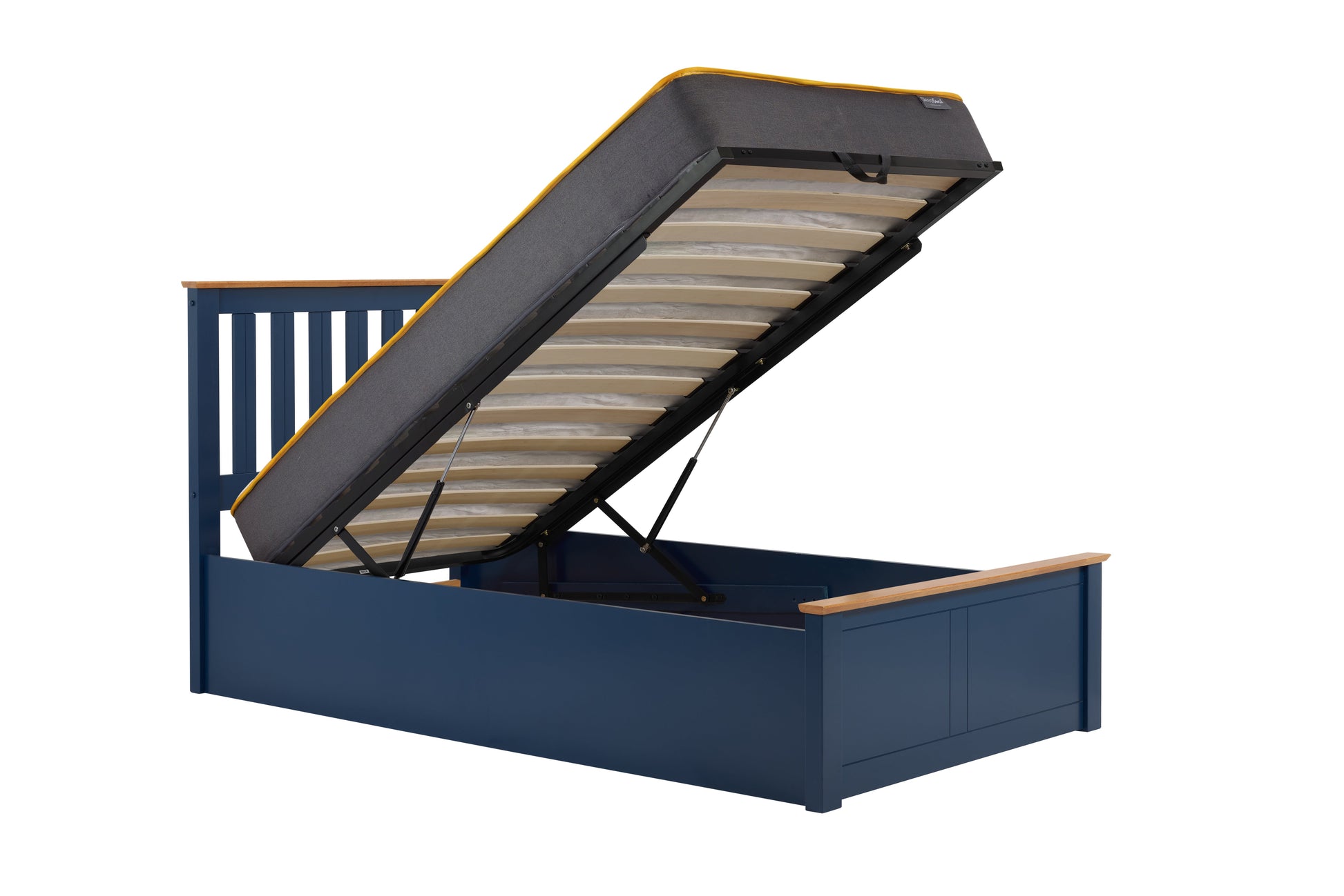 Pheonix Navy Blue Ottoman Single Bed