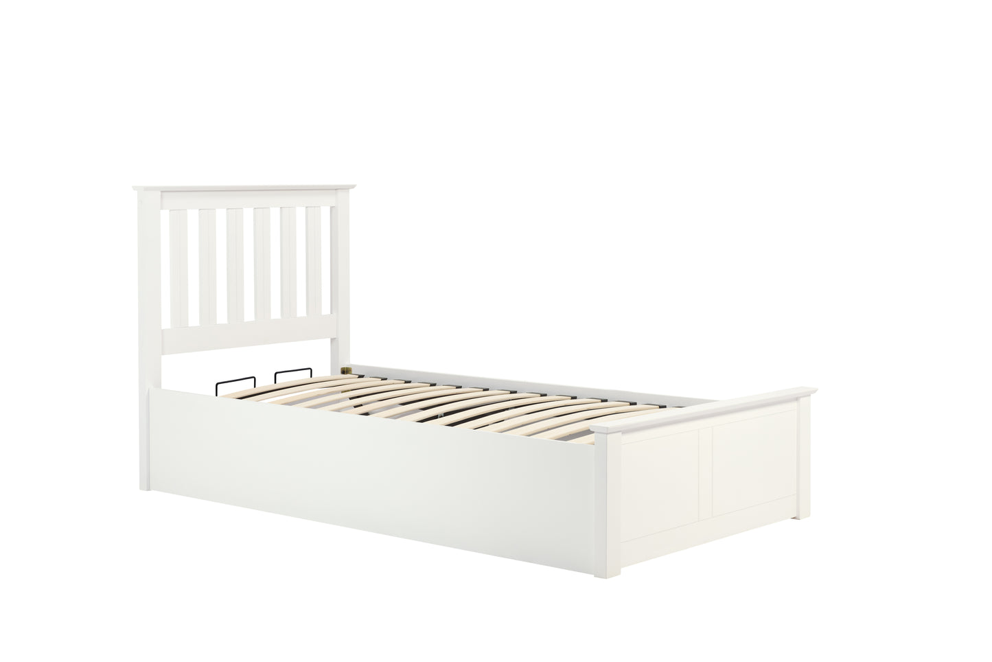 Pheonix White Ottoman Storage Single Bed