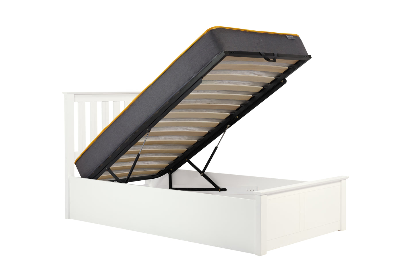 Pheonix White Ottoman Storage Single Bed