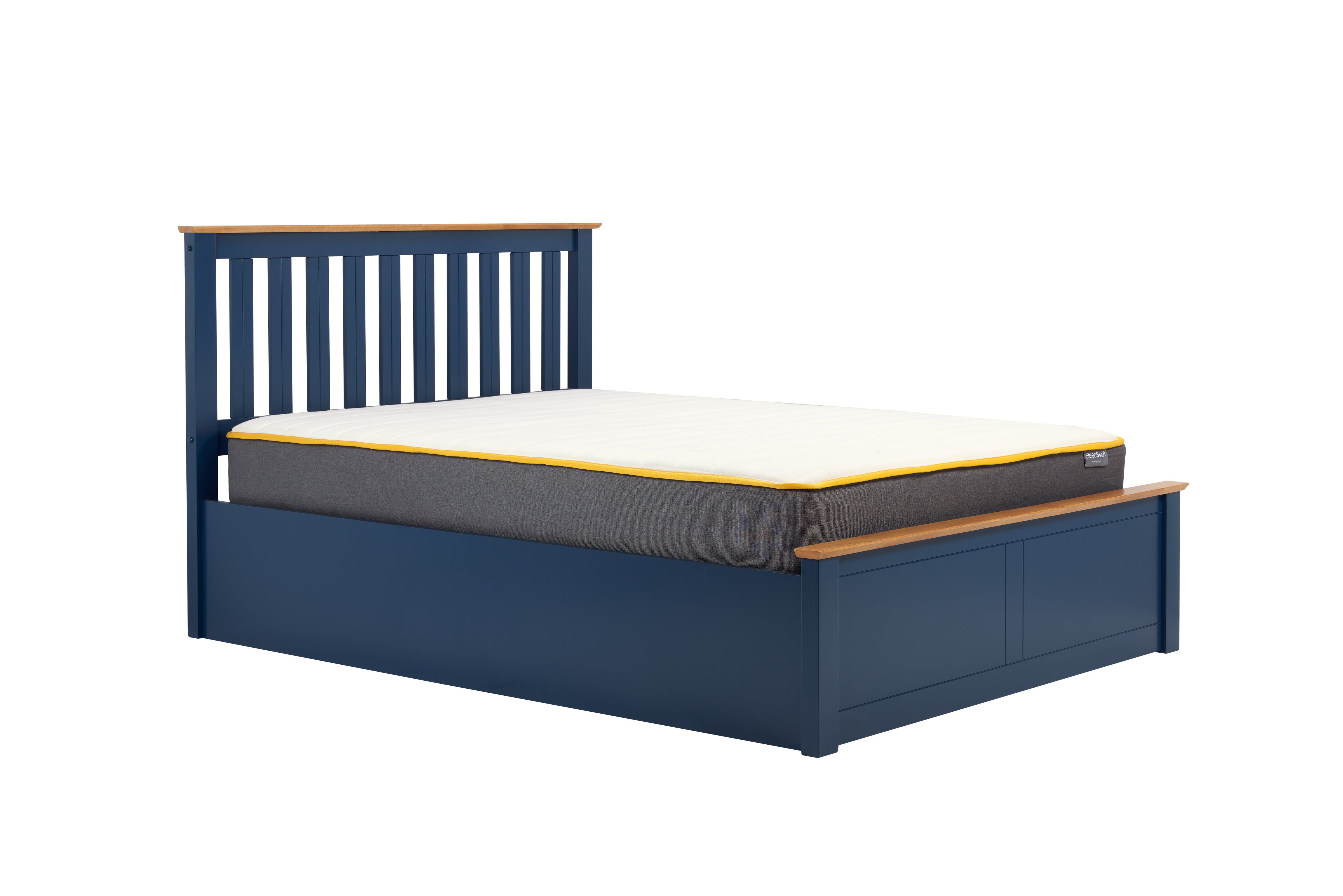 Pheonix Navy Blue Ottoman Small Double Bed