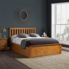 Pheonix Oak Ottoman Double Bed