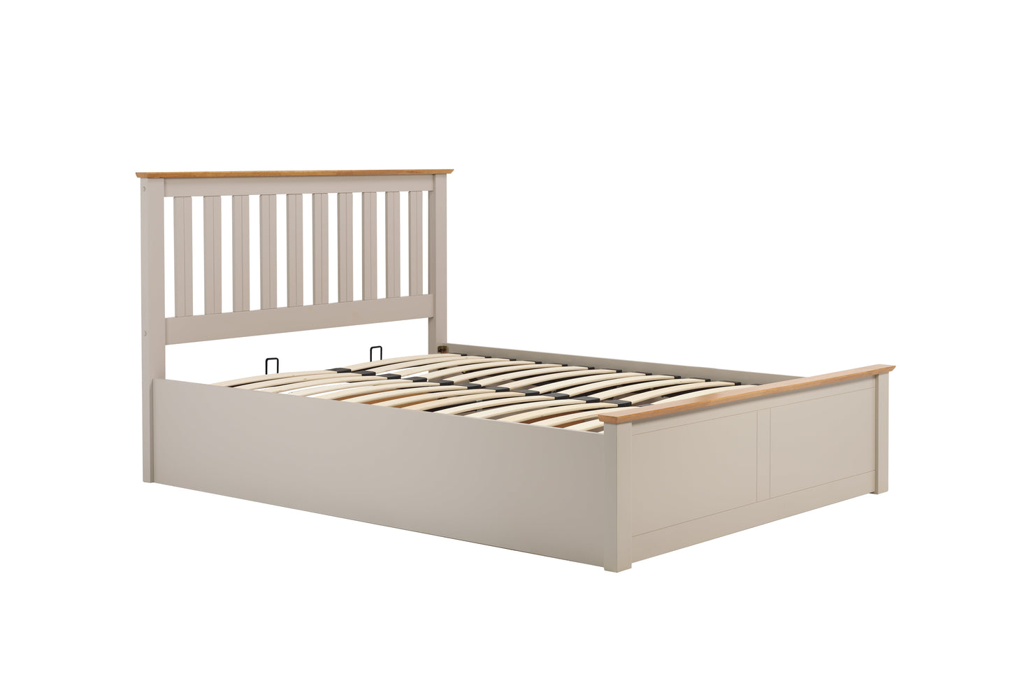 Pheonix Pearl Grey Ottoman King Bed