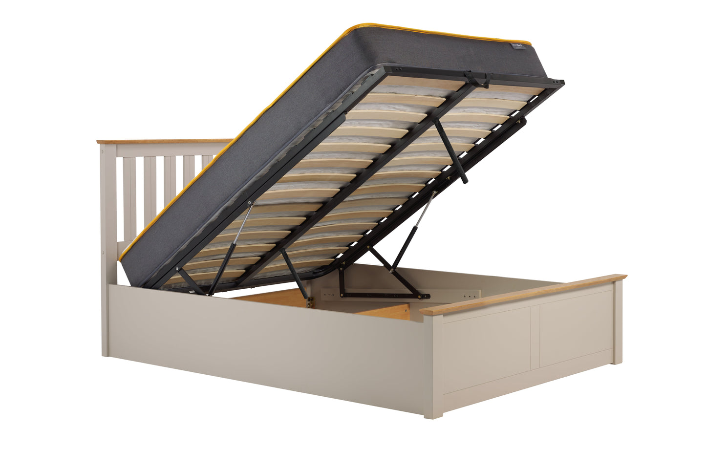 Pheonix Pearl Grey Ottoman King Bed