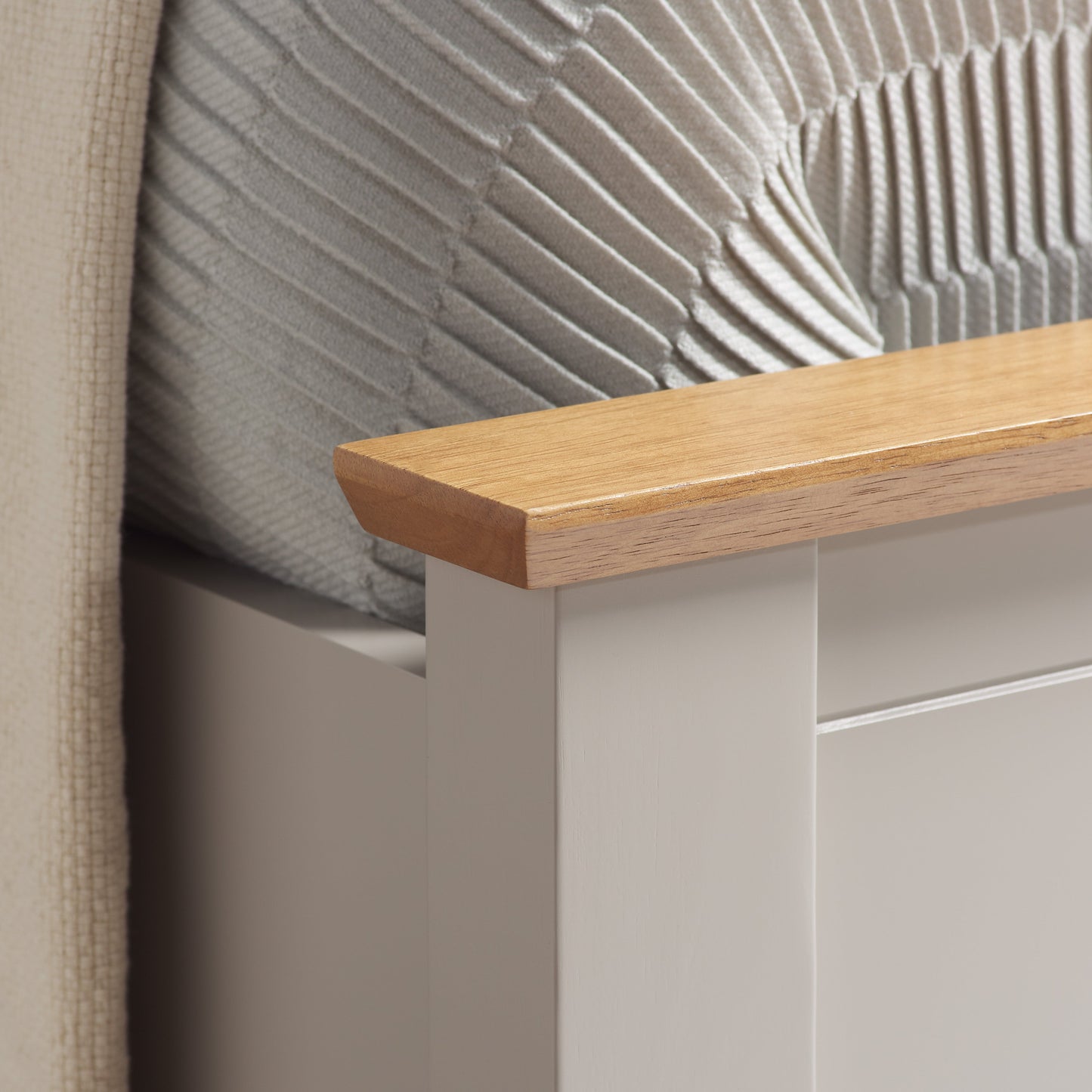 Pheonix Pearl Grey Ottoman King Bed