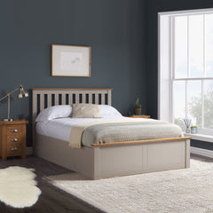 Pheonix Pearl Grey Ottoman King Bed