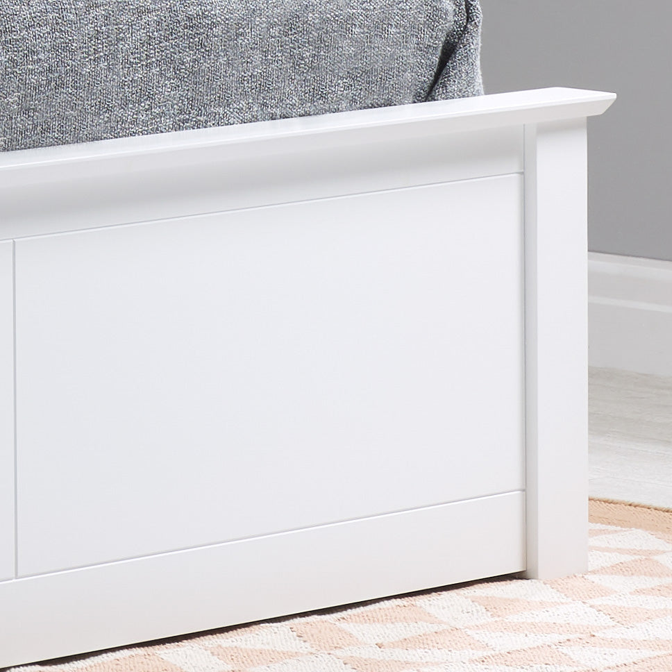 Pheonix White Ottoman Storage Single Bed
