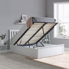 Pheonix White Ottoman Small Double Bed