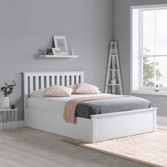Pheonix White Ottoman King Bed