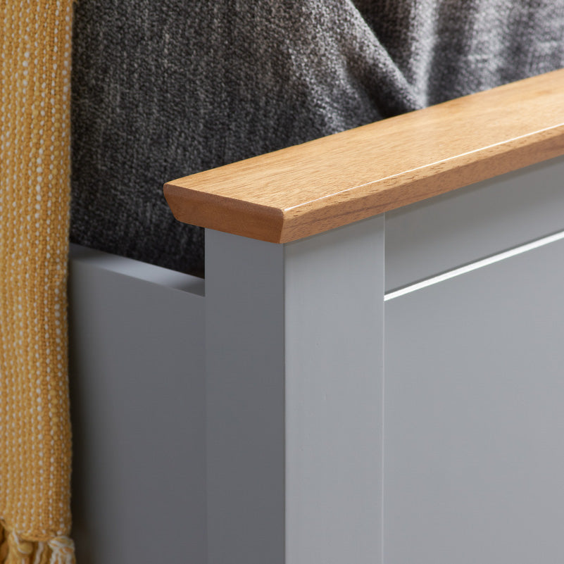 Pheonix Stone Grey Ottoman Storage Single Bed