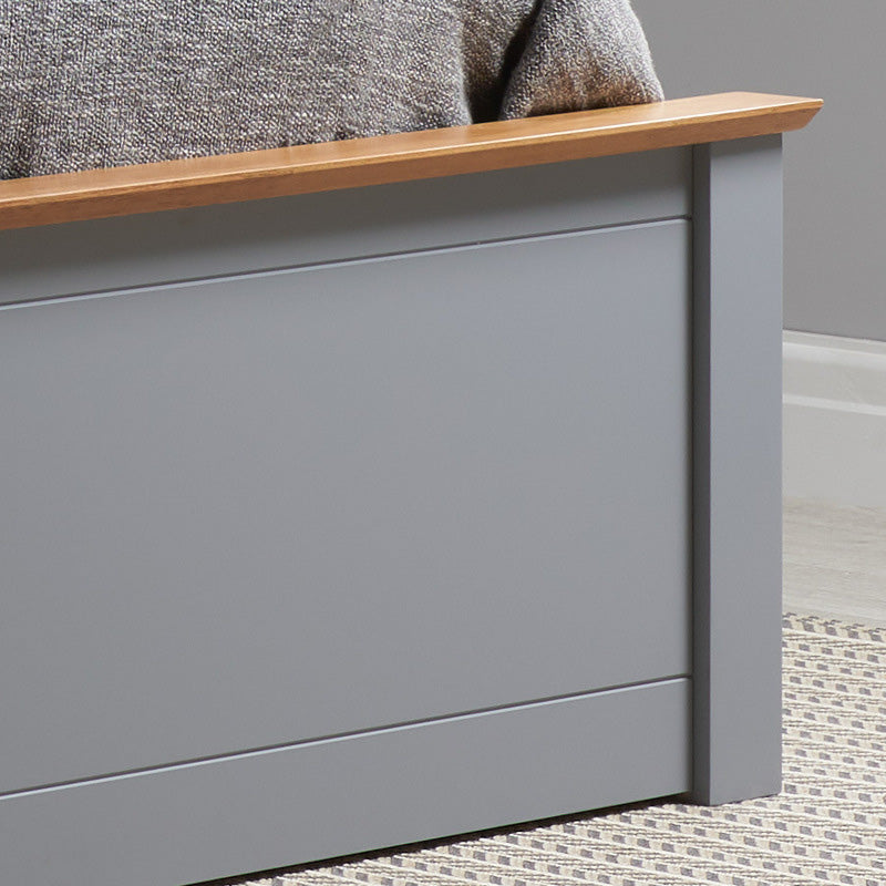 Pheonix Stone Grey Ottoman Storage Single Bed