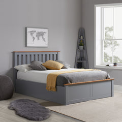 Pheonix Stone Grey Ottoman King Bed