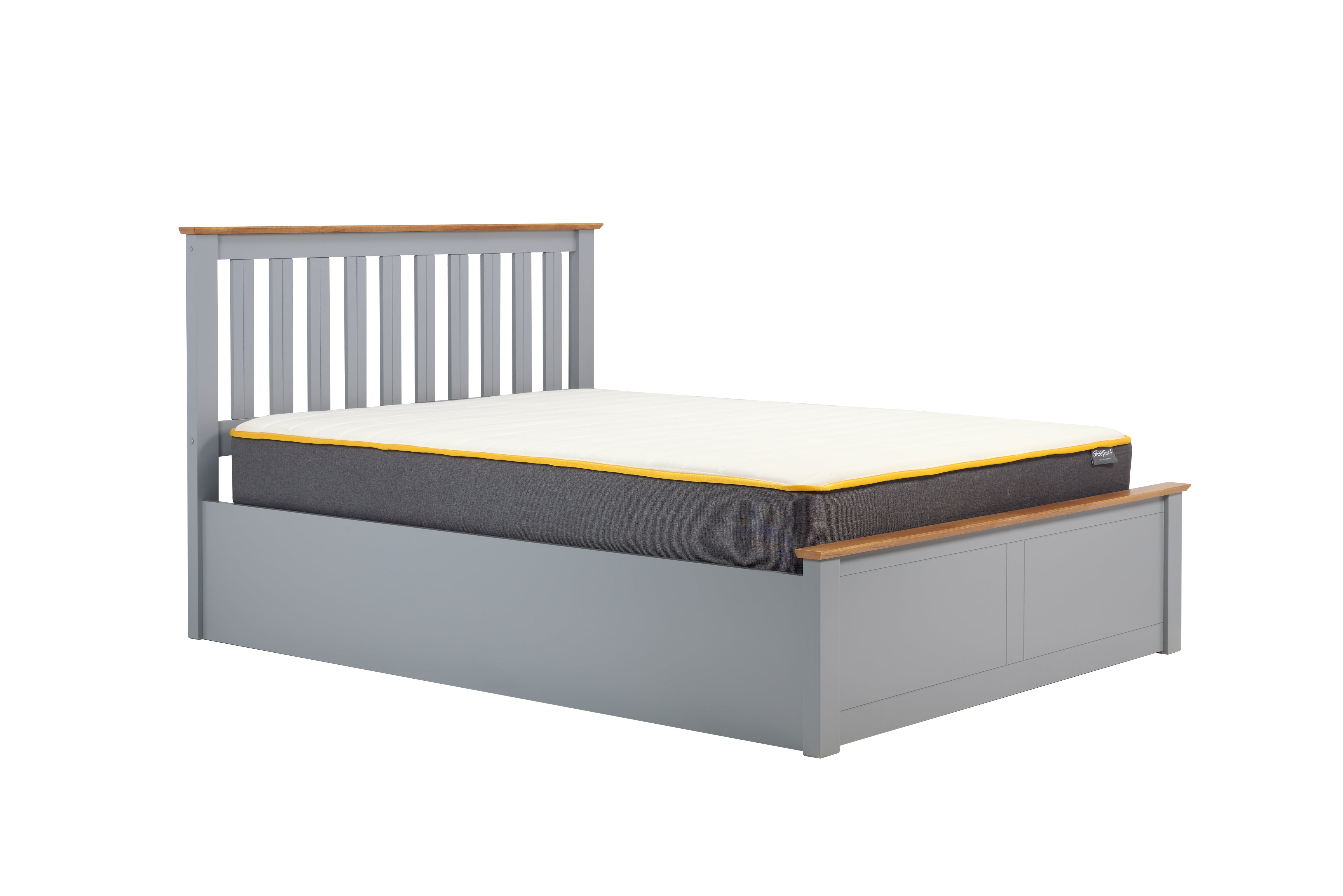 Pheonix Stone Grey Ottoman Small Double Bed