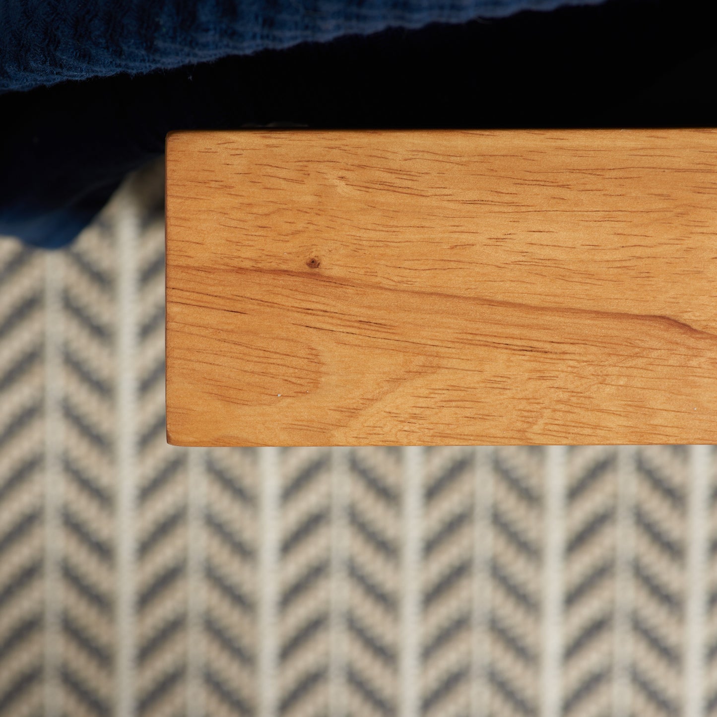 Pheonix Navy Blue Ottoman King Bed