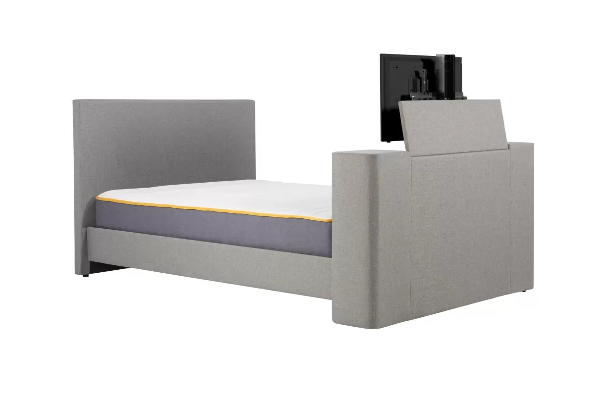 Plaza Grey Double TV Bed