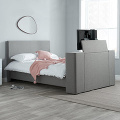 Plaza Grey Double TV Bed
