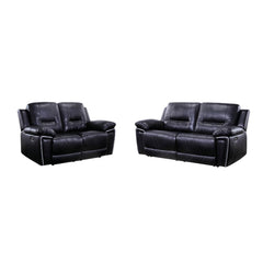 Henry Black Leather Electric Recliner 3+2 Seater Sofa Set