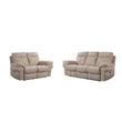 Tanya Beige Fabric Electric Recliner 3+2 Seater Sofa Set