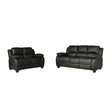 Valeria Black Leather  3+2 Seater Sofa Set