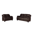 Valeria Brown Leather 3+2 Seater Sofa Set