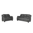 Valeria  Grey Leather 3+2 Seater Sofa Set