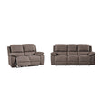 Maple Brown Suede Fabric Electric Recliner 3+2 Seater Sofa Set