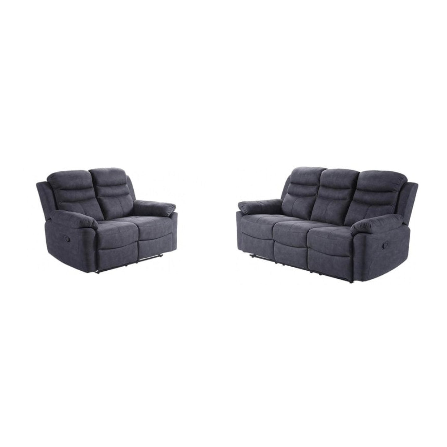 Conway Grey Fabric Recliner 3+2 Seater Sofa Set