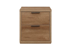 Stockwell Rustic Oak 2 Drawer Bedside