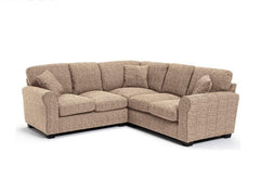 Lisbon Stone Flat Weave Fabric Corner Sofa