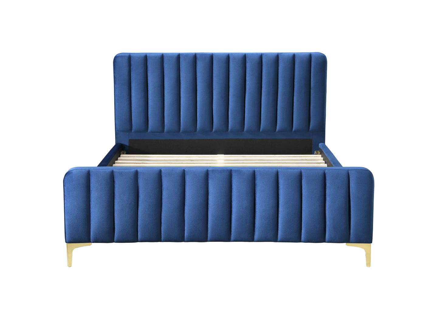 Selsey Midnight Blue Fabric Double Bed