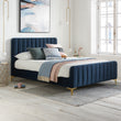 Selsey Midnight Blue Fabric Double Bed