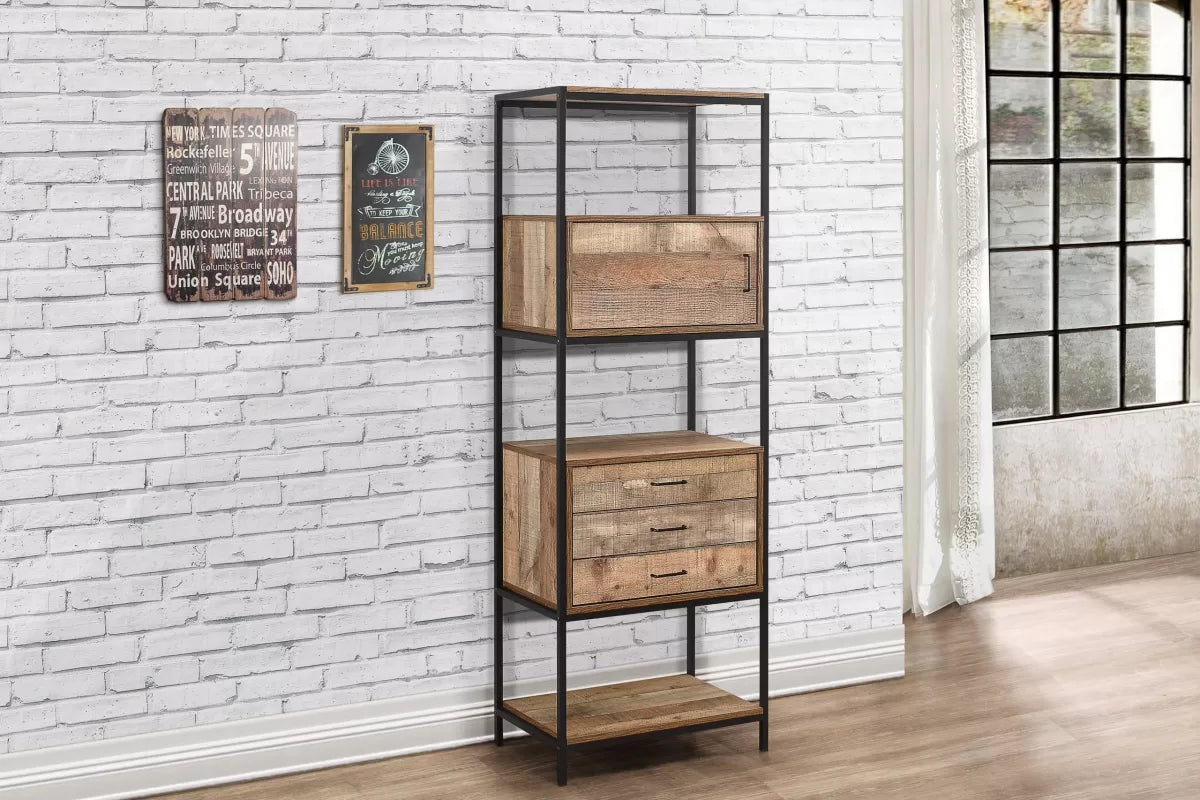 Urban Rustic 3 Drawer Shelving Unit