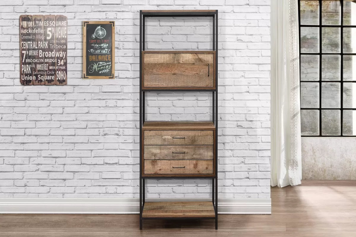 Urban Rustic 3 Drawer Shelving Unit