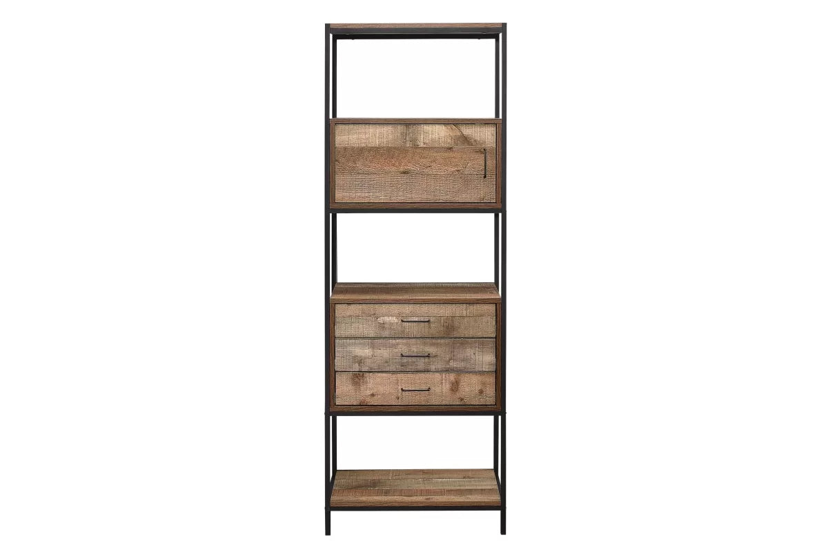Urban Rustic 3 Drawer Shelving Unit