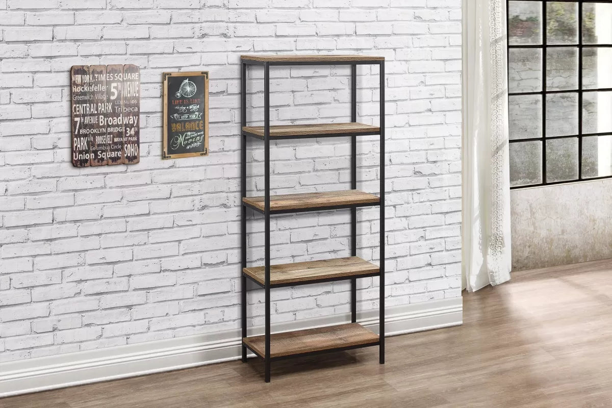 Urban Rustic 5 Tier Bookcase