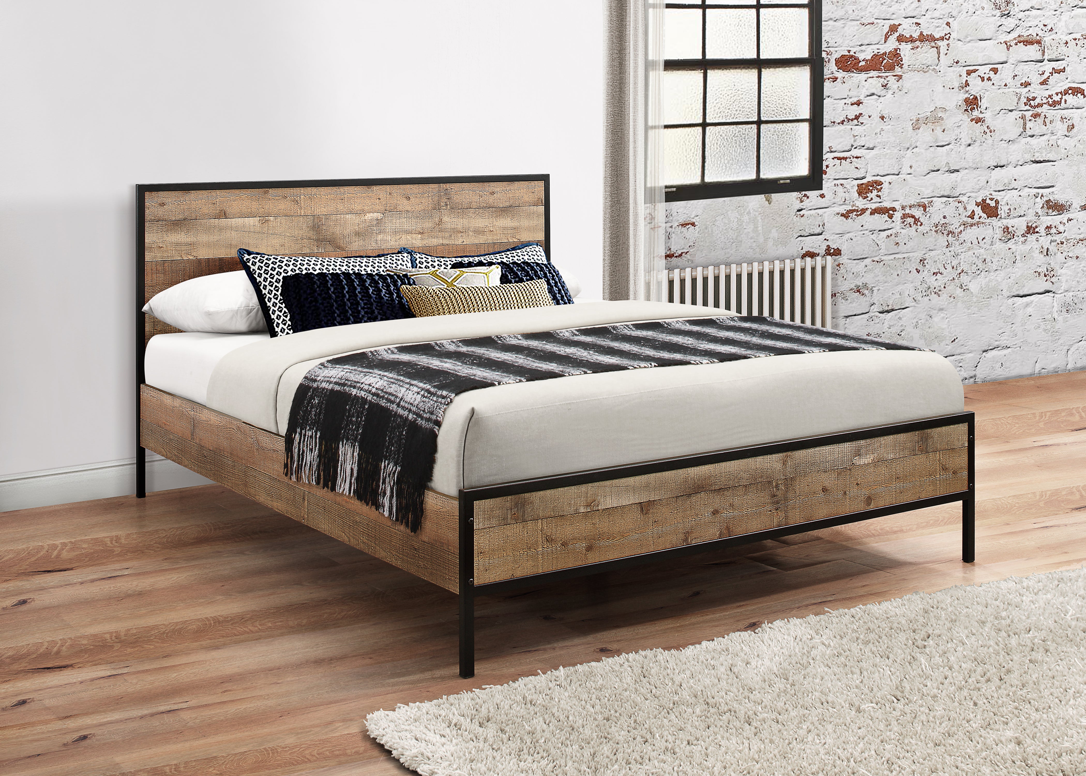 Urban Rustic Small Double Bed