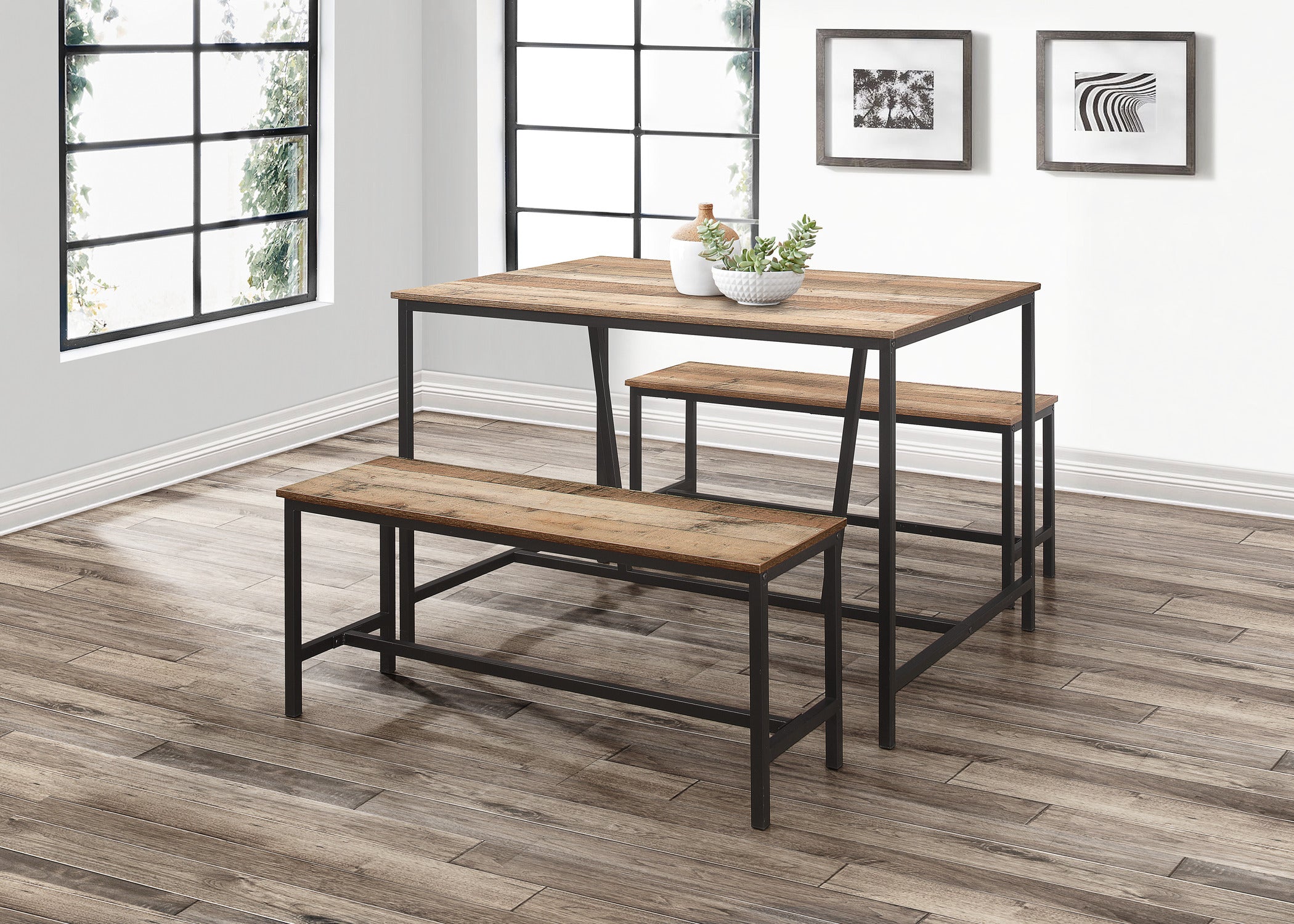 Urban Dinning Table & Bench Set