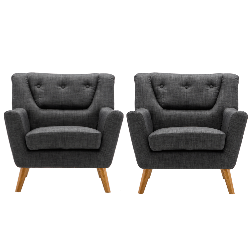 Liskeard  Grey Accent Chair ( Pack of two )