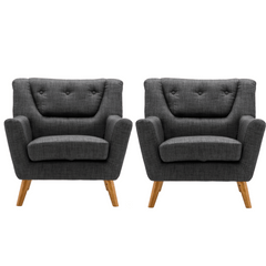 Liskeard  Grey Accent Chair ( Pack of two )