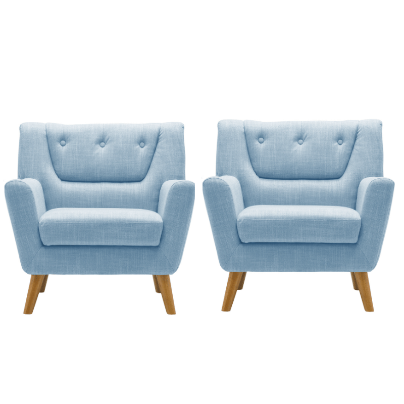 Liskeard  Duck Egg Blue Accent Chair ( Pack of two )