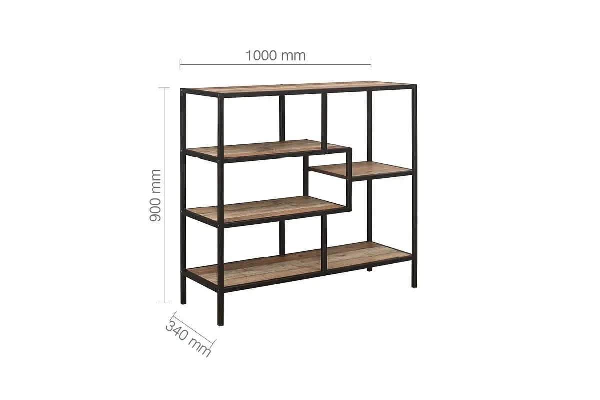 Urban Rustic Wide Shelving Unit