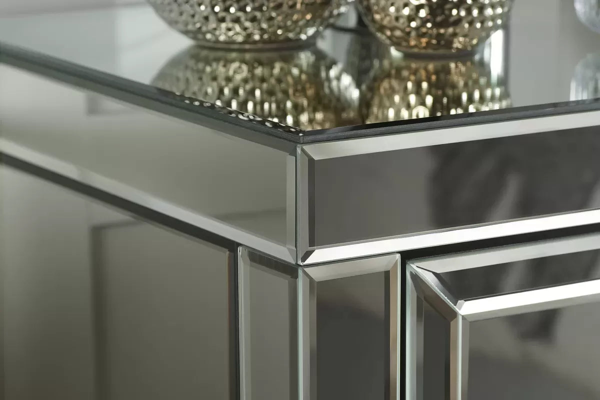 Valencia Mirrored 2 Drawer Bedside