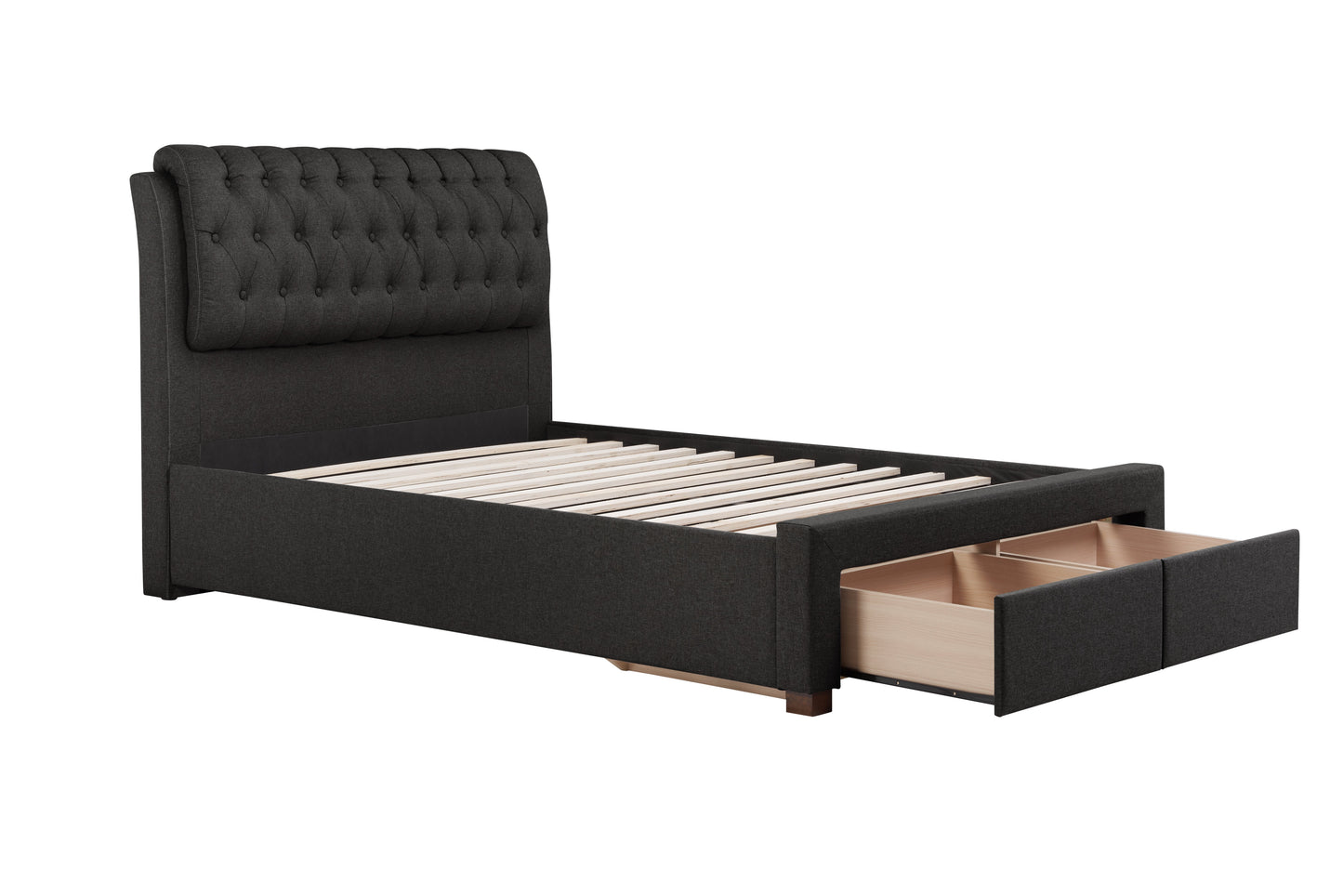 Valentino Charcoal King Bed