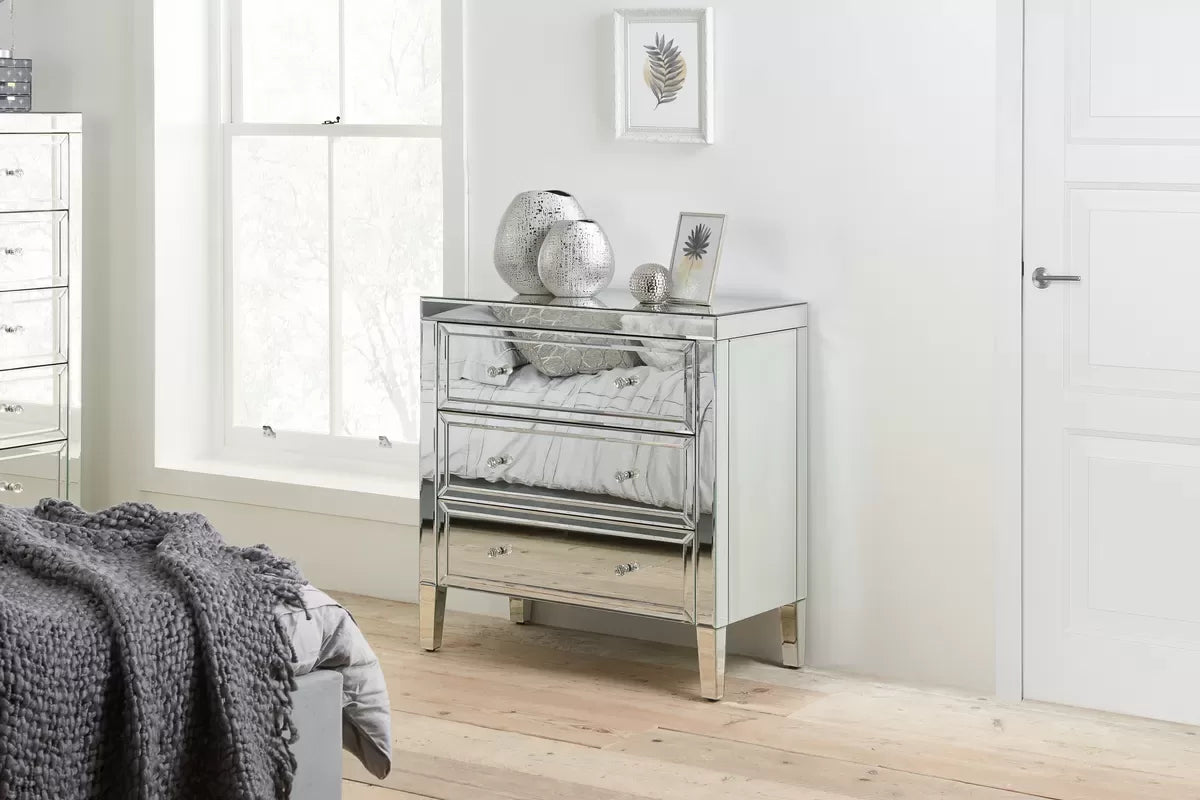 Valencia Mirrored 3 Drawer Chest